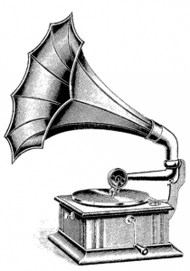 Gramophone line art