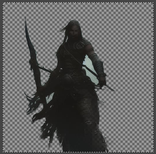 warrior on transparent backgrouns