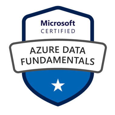 Azure Data Fundamentals pass badge https://www.credly.com/badges/6cb8c037-c1fa-4a8b-b7d5-bf9d841ba3b3