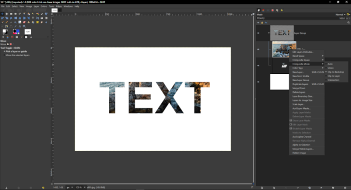 demonstration of how to set up a simple clipping mask